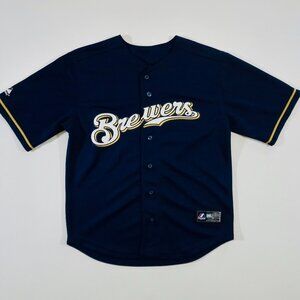 Majestic Milwaukee Brewers Stitched Ryan Braun #8 Jersey Youth Size 10/12